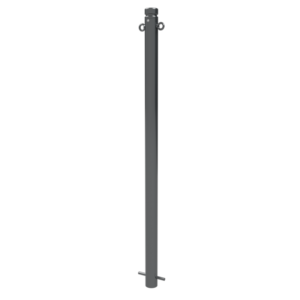 Ornamental bollard | Series 464B | � 60 mm | stationary, for casting in concretewith ground anchor, total length approx. 1400 mm | without lock | with 2 eyelets